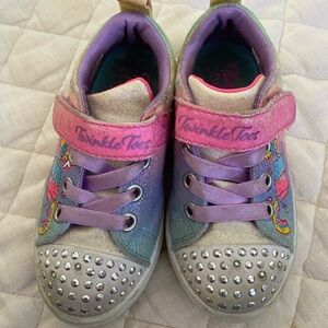 Skechers Twinkle Toes Sparkle Lite-Unicorn Craze Sneaker Size 8